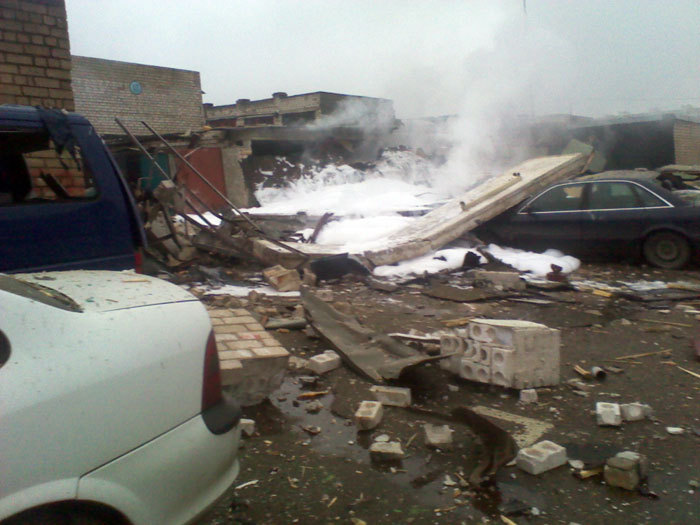 Взрыв гаража в Масюковщине