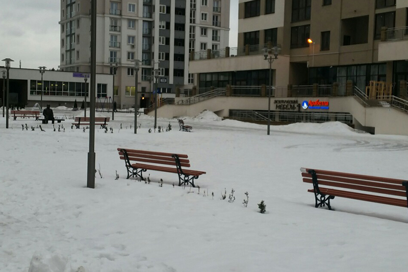 снег дорожка маяк Минск 