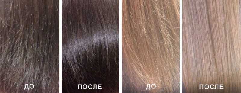 Полировка волос фото до и после
